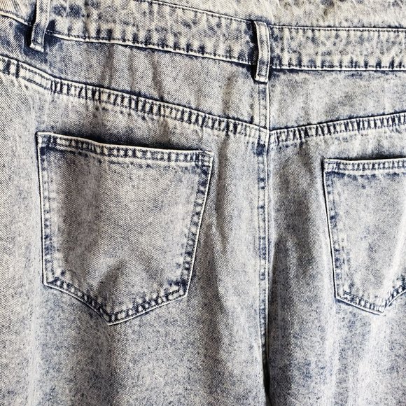 Eloquii Plus Size Super High Rise Blue Jeans Medium Blue Acid Wash - Picture 8 of 12